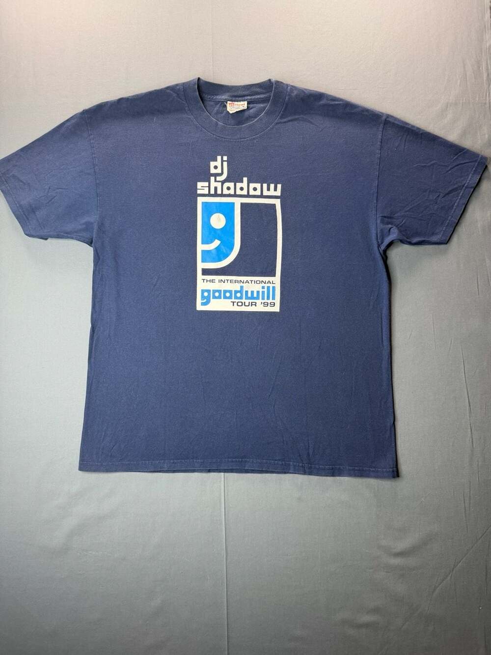 Vintages 90’s Rare DJ Shadow The International Goodwill Tour 99 T-Shirt Blue XL
